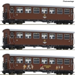 Roco 6240002 - H0e - 3-tlg. Set Personenwagen Ötscherbär, NÖVOG, Ep. VI